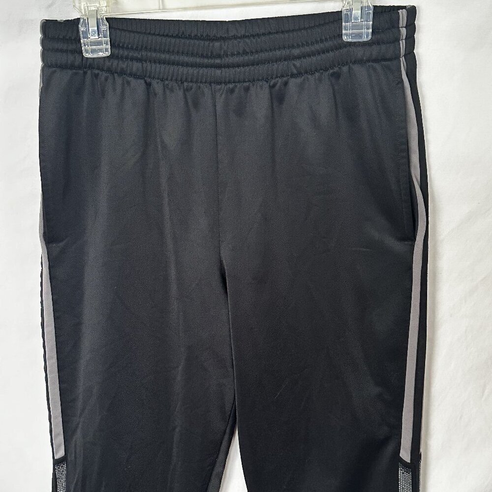 Boys Black Sweat Pants With Gray Stripes Size Medium TEK GEAR - Picture 3 of 4